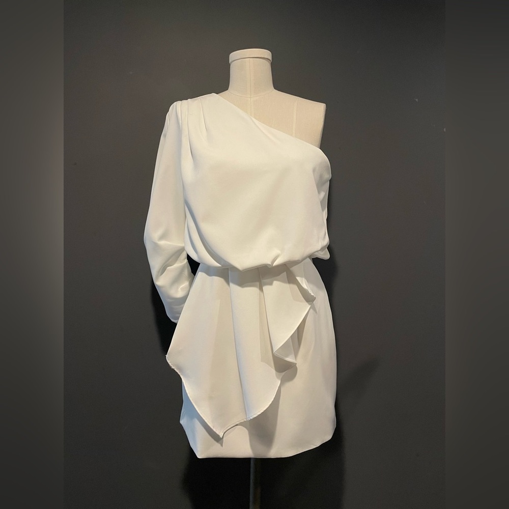 One Shoulder Ruffle Dress - Picture 2 of 4